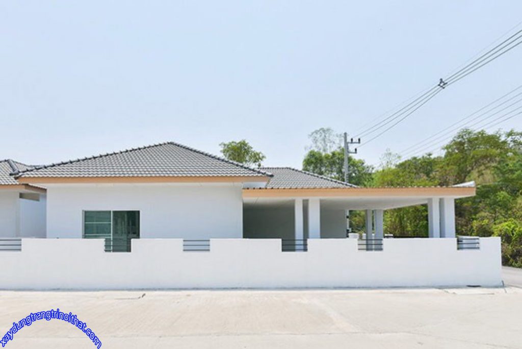 Mẫu Nhà Cấp 4 Mẫu Nhà Cấp 4 Mái Thái 2 Phòng Ngủ Phong Cách Hiện Đại