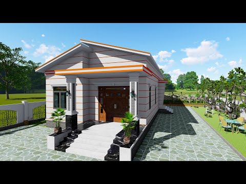 Mẫu nhà cấp 4 mái lệch 07