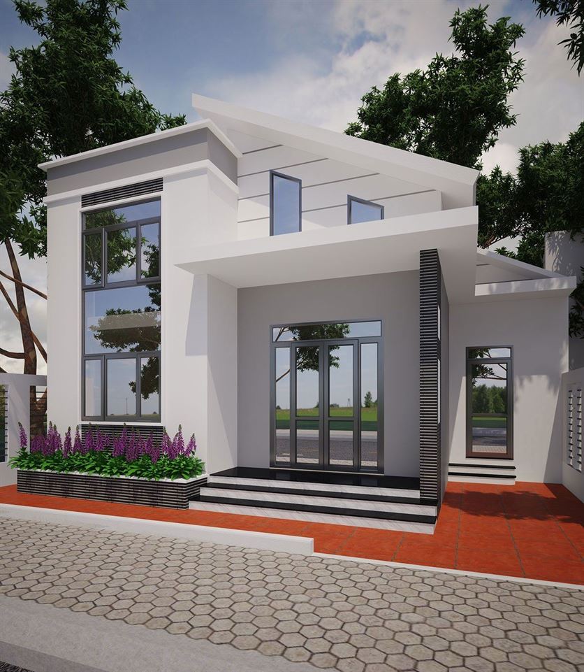 Mẫu nhà cấp 4 mái lệch 04