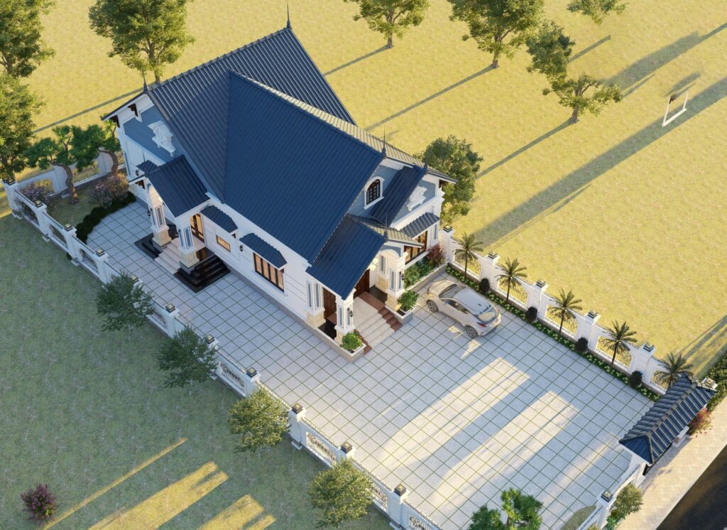 Mẫu Nhà Cấp 4 Mái Thái Diện Tích 6x20m Thiết Kế 3 Phòng Ngủ