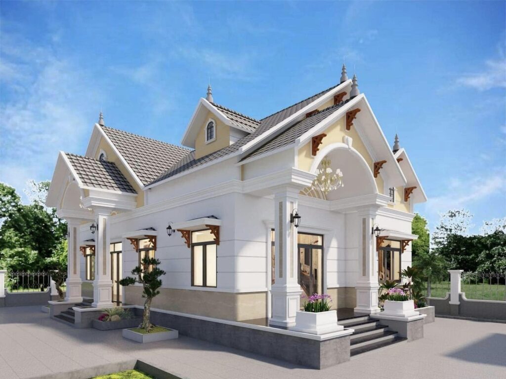 Mẫu Nhà Cấp 4 Mái Thái Diện Tích 7x20m Thiết Kế 3 Phòng Ngủ