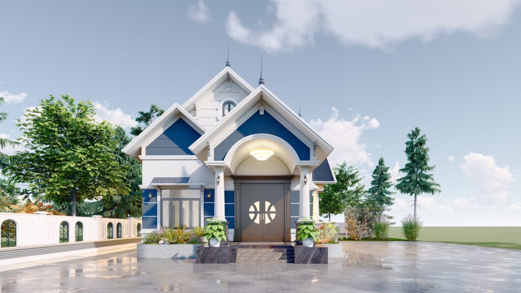 Mẫu Nhà Cấp 4 Mái Thái Diện Tích 6x18m Thiết Kế 3 Phòng Ngủ