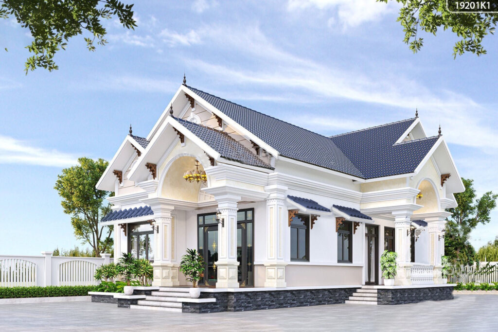 Mẫu Nhà Cấp 4 Mái Thái Diện Tích 7x18m Thiết Kế 3 Phòng Ngủ