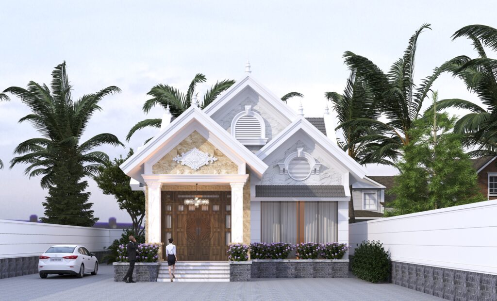 Mẫu Nhà Cấp 4 Mái Thái Diện Tích 7x20m Thiết Kế 3 Phòng Ngủ