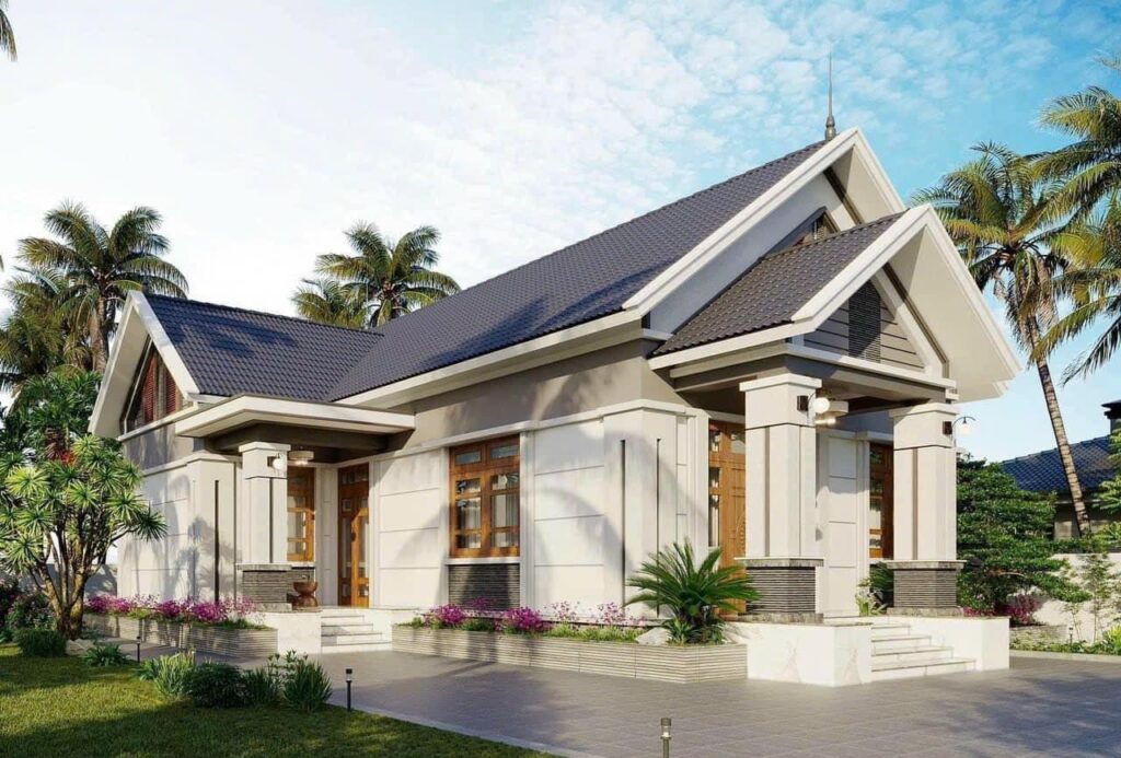 Mẫu Nhà Cấp 4 Mái Thái Diện Tích 10x16m Thiết Kế 3 Phòng Ngủ