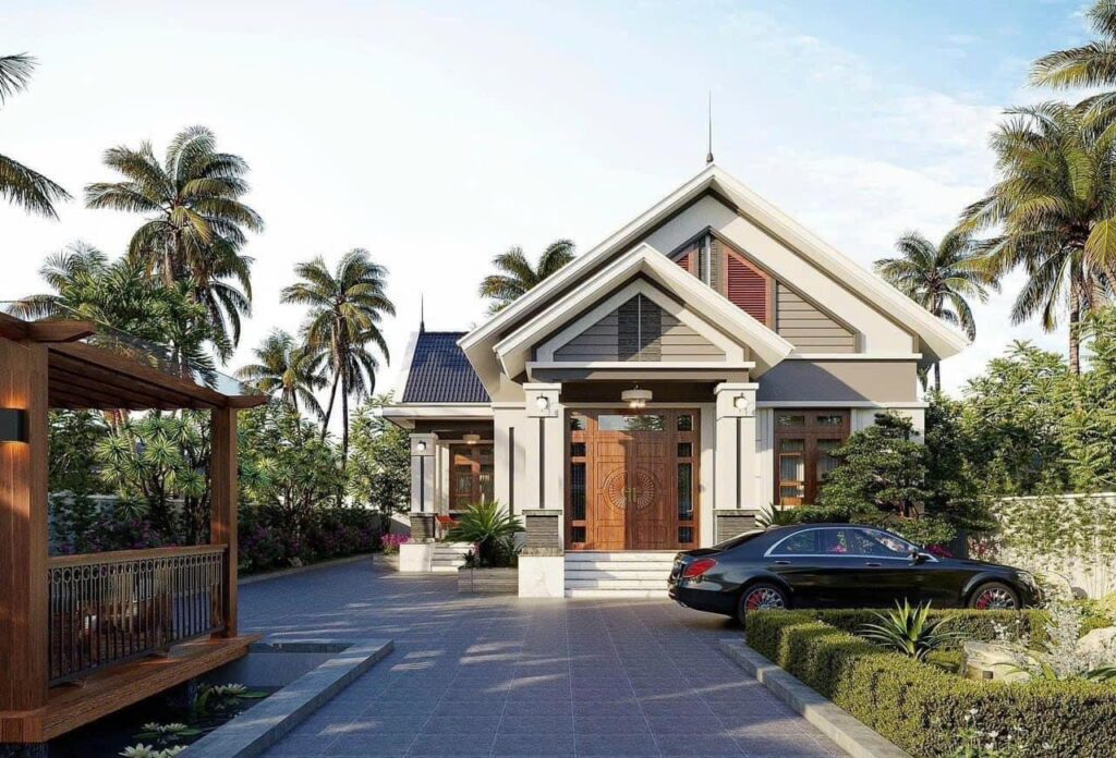 Mẫu Nhà Cấp 4 Mái Thái Diện Tích 10x16m Thiết Kế 3 Phòng Ngủ