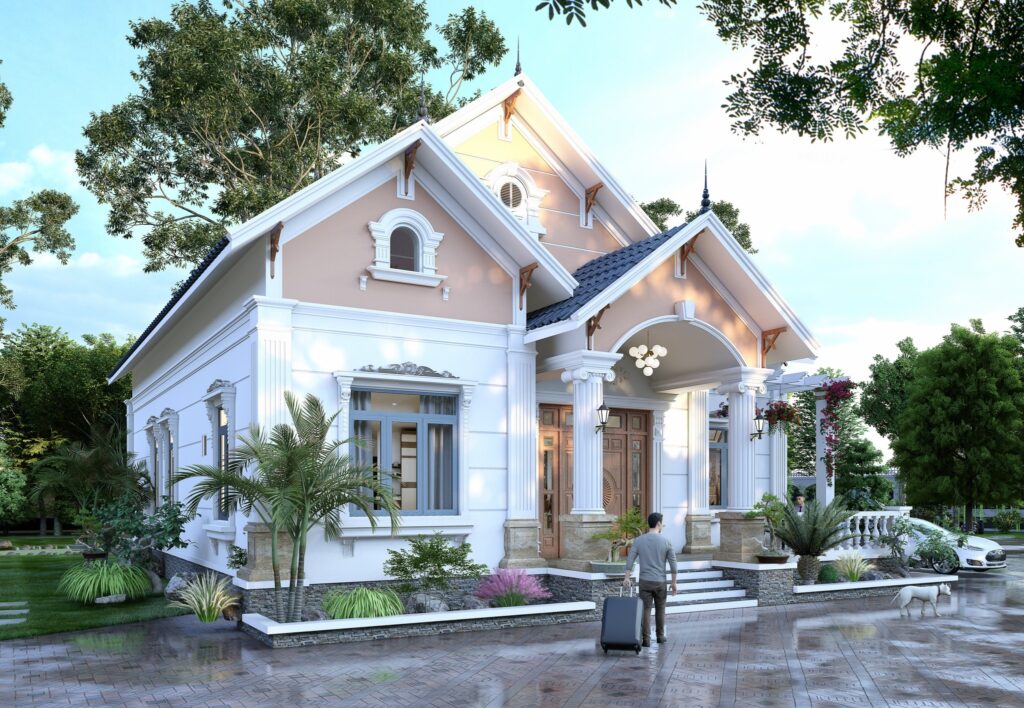 Mẫu Nhà Cấp 4 Mái Thái Diện Tích 12x10m Thiết Kế 3 Phòng Ngủ