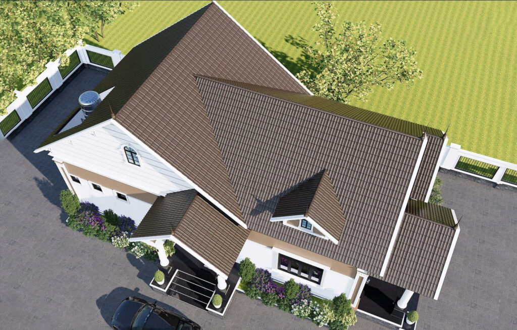 Mẫu Nhà Cấp 4 Mái Thái Diện Tích 8x18m Thiết Kế 3 Phòng Ngủ