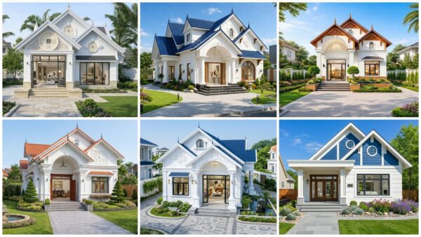 Mẫu nhà cấp 4 mái thái sân vườn mặt tiền 6 met, 7 met, 8 met, 9met, 10 met