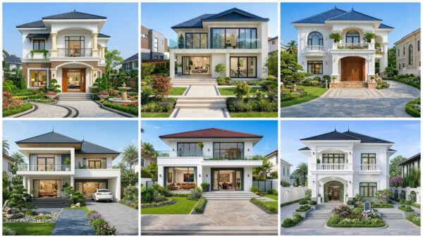 biệt thự 2 tầng mái nhật