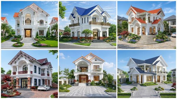 biệt thự 2 tầng mái thái, 2 tầng mái thái